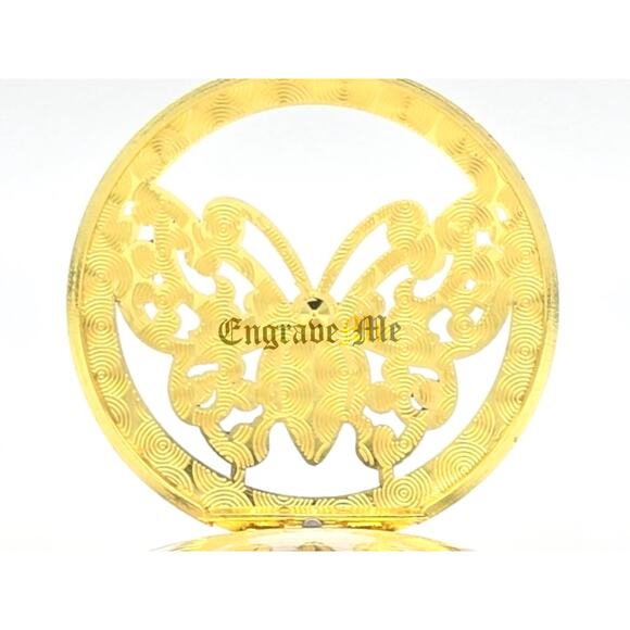 Jewel Butterfly Pocket Watch – Vibrant Crystals, Gold Finish, Fashion Accessory - Picture 8 of 11